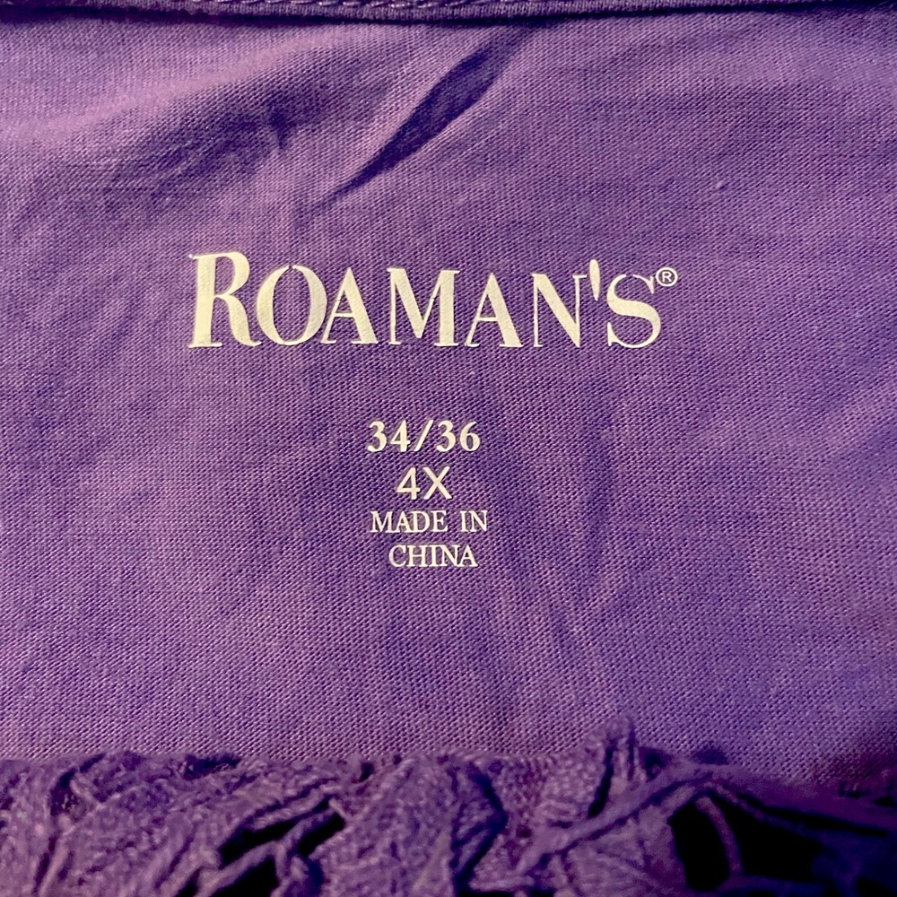 Purple/Lace Roamans 34/36 4x